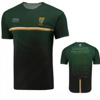 1916 Commemoration Jersey 3D Printed Sports Football T-Shirt Collins Commemoration Jersey Ireland Men's Shirt Top Quality Tops 6XL black