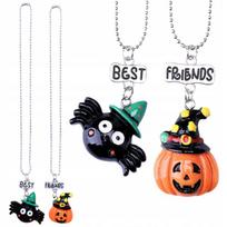 Draugystės Karoliai Draugams Bff Halloween Moliūgų Šikšnosparnių Rinkinys