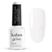 Kabos Gelike Soft Flash Top Coat, 10 ml – viršutinis nagų lako sluoksnis be lipnumo, 3D blizgesys ir atspindžiai