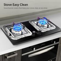 40Pcs Aluminum Foil Gas Top  Disposable Bib Liners Stove Covers sidabras