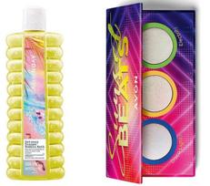 Avon Getaway Dreams 500 ml vonios putos ir Sunset Beats akių blizgučių paletė