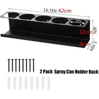 Carbon Steel Spray Can Holder Easy Access Large Opening Spray Bottle Rack 5 Slots Wall Mounted Water Bottle Organizer