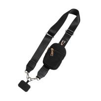 Reguliuojamas telefono dirželis su nuimama RFID pinigine, crossbody dirželis, laisvų rankų universalus telefono dėklas išmaniesiems telefonams šviesiai rausvos spalvos