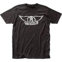 Aerosmith Logo Unisex T-shirt Music Classic Concert Rock N Roll Band Tee New Black Graphic Tee L