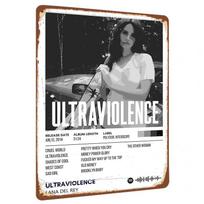 Lana Del Rey Ultraviolence Album Cover Metal Wall Art Vintage Music Decor for Bedroom Living Room 20X30CM gray