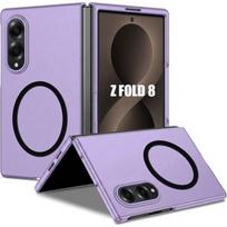 Dėklas Samsung Galaxy Z Fold 8, Kietas apsauginis su magnetiniu žiedu - Violetinis violetinė