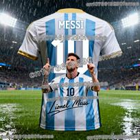 2026 AI MESSI #10 Fan Edition Football Jersey Kids and Adults Soft Training Tee Suitable for Hot Summer Sports Activities S
