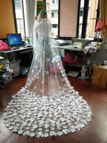 Long Trailing Bride Veil - Korean Style Fashionable Wedding Veil 100-135cm