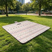 200x200cm Sandproof Beach Blanket 3-layer Foldable Mat Waterproof Picnic Park Mat For Outdoor Camping Travel Garden Lawn