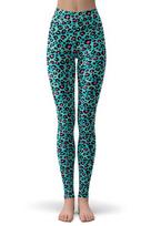 Moteriškos tamprės casual, tamprios, leopardo raštas, mėlynos, S, S