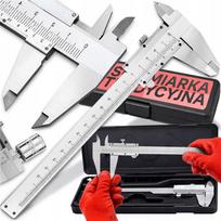 Plieninis rankinis analoginis slankmatis ACCURATE 0-150 mm su dėklu
