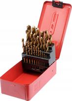 Grąžtų rinkinys metalui 1–13 mm, titano, 25 vnt., STHOR