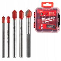 Gręžimo antgaliai keramikai ir stiklui 4-8 mm dėžutėje (5 vnt.) Milwaukee 4932479948