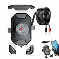 Motociklo telefono laikiklis su antivibracine indukcine 15W įkrovimo ir USB funkcija