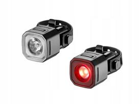 Dviračio žibintų komplektas Giant RECON 100 lm USB priekinis ir galinis