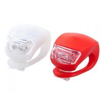 LED silikono dviračio žibintai, 2 vnt., priekinis ir galinis