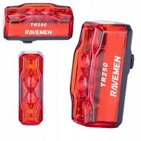 Galinis dviračio žibintas Ravemen TR250 Crystal Pure Red USB-C LED