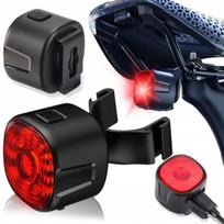 Galinis dviračio LED žibintas, įkraunamas USB, 6 režimai