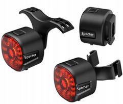 Galinis dviračio žibintas SMART WT09 USB 40LM IP66 100H 6 režimai LED