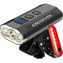 Dviračio LED žibintas priekinis ir galinis 1200 lm 5200mAh