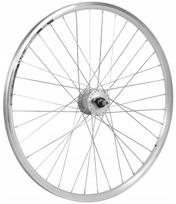 Dviračio priekis ratas 28" Shimano generatorius sidabrinis koninis