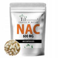 Maisto papildas NAC 600mg N-ACETYL L-CYSTEINE 60 kapsulių