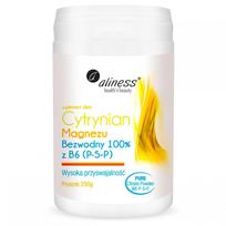 Magnio citratas su vitaminu B6, 250 g, Aliness