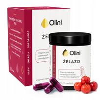 Geležies papildas OLINI 60 kapsulių su folio rūgštimi ir vitaminu C