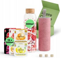 Stiklinis butelis su 6 Waterdrop Microdrink kapsulėmis