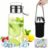 Stiklinis butelis su rankena, sandarus, 1 l