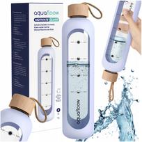 Stiklinis vandens butelis AquaFloow 1000ml su matavimo taurele sportui