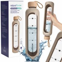 Stiklinis vandens butelis su matuokle AquaFloow 1L sportui