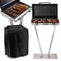 Grilis GARDEN GRILL 2500W 2 zonų su dangčiu 58 cm IPX4 be dūmų