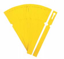 Sodo žymėjimo etiketės YELLOW 200x17mm, 12 vnt.
