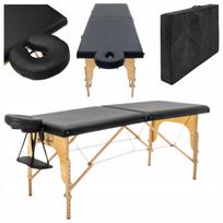 Sulankstomas masažo stalas, medinis, 5 cm porolono sluoksnis, lengvas