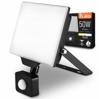 LED prožektorius Smartled 50W 4500K juodas su judesio jutikliu IP65