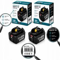 Atsarginė baterija 18V 6Ah, 2 vnt., suderinama su Makita BL1860B BL1850B