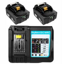 Makita 18V 6Ah akumuliatoriai BL1840 BL1850 BL1860B su 14.4–18V įkrovikliu, 2 vnt.