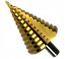 Žingsninis HSS grąžtas kūgio formos, titanu dengtas, metalui, 4-52 mm