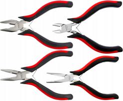 Mini prescizinės YATO replės, lenktos, 115 mm, 4 vnt. rinkinys