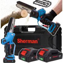 Bevielis pjūklas Sherman ET510, 2x 21V, 6", automatinis tepimas
