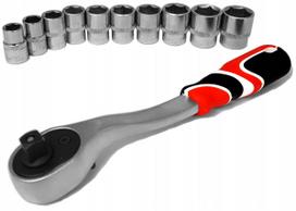Trumpų galvučių rinkinys YATO 3/8" 10-19 mm su terkšle