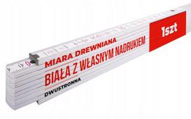 Medinis sulankstomas metras 2 m, dvipusis, su logotipu, ADGA 250, 1 vnt.