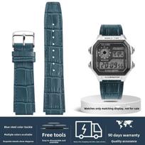 For Casio small block AE-1200 AE1300 A158W/A168 W-216H watch chain soft cowhide Leather strap AE1200 watchband Men Bracelet 18mm width 18mm