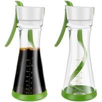 2Pcs Salad Dressing Shaker with Handle Leakproof Salad Dressing Mixer with Scale Dishwasher Safe Salad Dressing Bottle Shaker white
