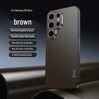 Samsung S25 Ultra Frosted Carbon Fiber Case with S24 FE Lens Drop-Proof Protection S24 kava