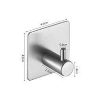 1 Pcs Stainless Steel 3M Self Adhesive Hooks Sticky Wall Door Hook Robe Tea Towel Rustproof Towel Rack Clothes Coat Hanger A
