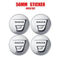 4 vnt. logotipiniai ratlankių dangteliai, automobilio ratų centriniai dangteliai Dacia Duster Logan Dokker Lodgy 2 Sandero MK2 Stepway R4 Mcv Xplore Jogger Bigster gray