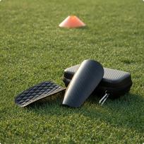Carbon Fiber Shin Guards EVA Foam Backed with Carrying Case Hard cover for Adults Black juoda