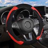Steering wheel cover Breathable carbon fiber Three-dimensional Embossed-car Without Inner Ring Steering Wheel Cover Auto Parts